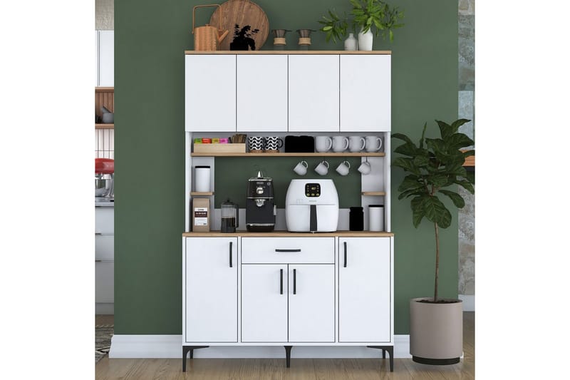 Cerreta Høyskap 184,2 cm - Hvit - Oppbevaring - Skap - Oppbevaringsskap