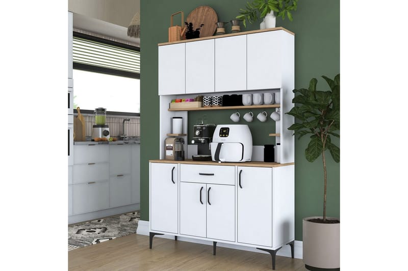 Cerreta Høyskap 184,2 cm - Hvit - Oppbevaring - Skap - Oppbevaringsskap