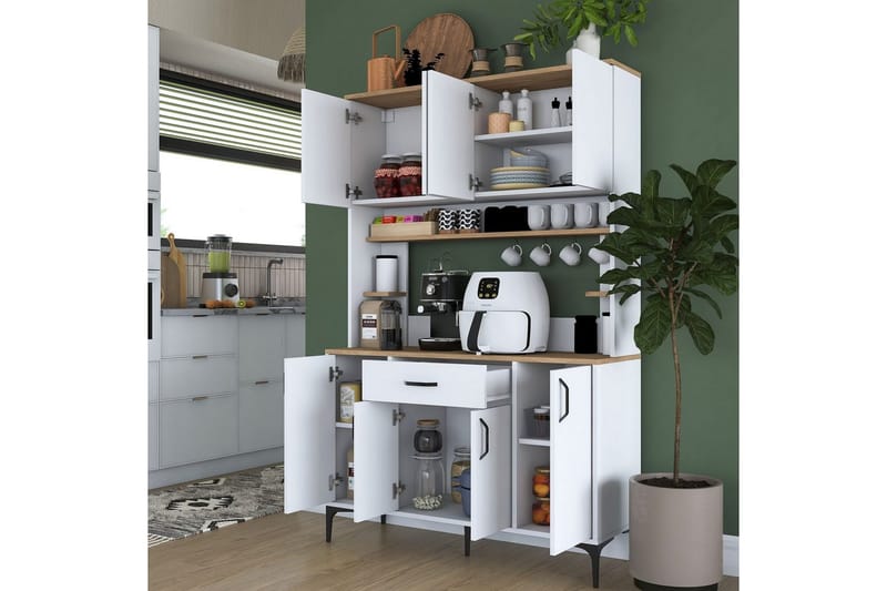 Cerreta Høyskap 184,2 cm - Hvit - Oppbevaring - Skap - Oppbevaringsskap