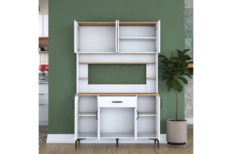 Cerreta Høyskap 184,2 cm - Hvit - Oppbevaring - Skap - Oppbevaringsskap