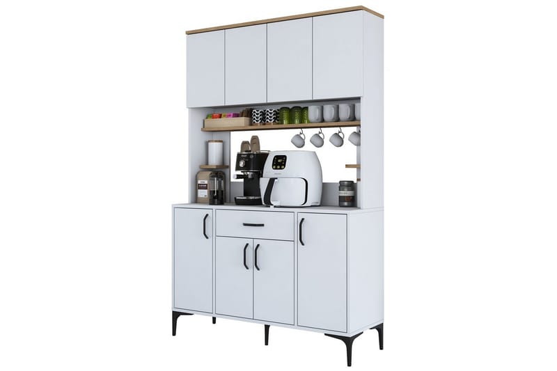 Cerreta Høyskap 184,2 cm - Natur/Hvit - Oppbevaring - Skap - Oppbevaringsskap