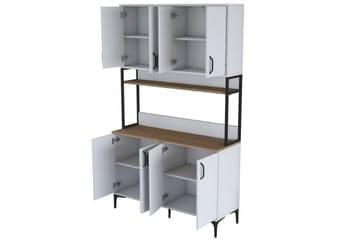 Cerreta Høyskap 198,6 cm - Brun/Hvit - Oppbevaring - Skap - Oppbevaringsskap