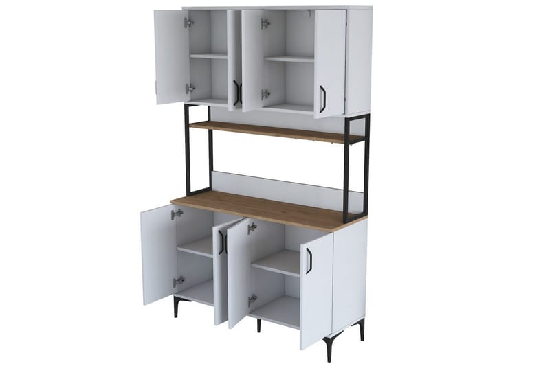 Cerreta Høyskap 198,6 cm - Brun/Hvit - Oppbevaring - Skap - Oppbevaringsskap