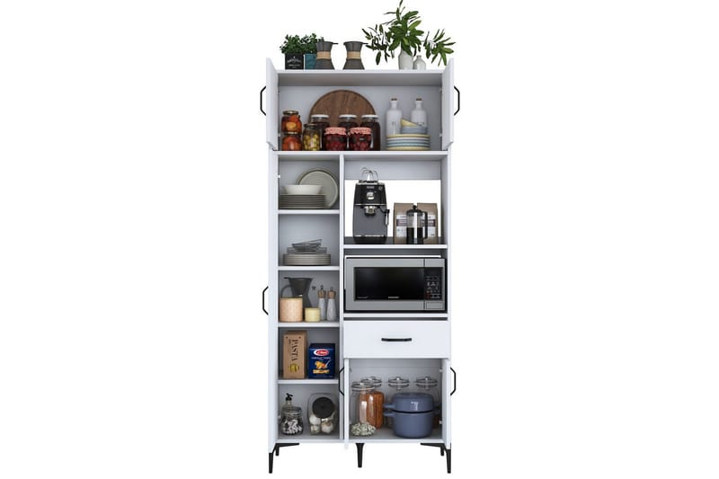 Cerreta Høyskap 198,6 cm - Hvit - Oppbevaring - Skap - Oppbevaringsskap