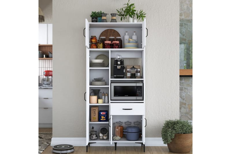 Cerreta Høyskap 198,6 cm - Hvit - Oppbevaring - Skap - Oppbevaringsskap