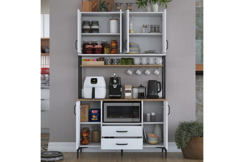 Cerreta Høyskap 198,6 cm - Hvit - Oppbevaring - Skap - Oppbevaringsskap