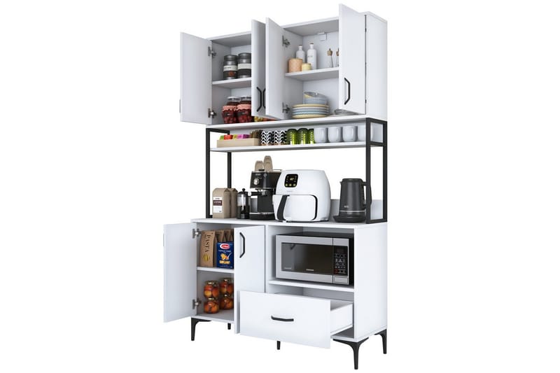 Cerreta Høyskap 198,6 cm - Hvit - Oppbevaring - Skap - Oppbevaringsskap