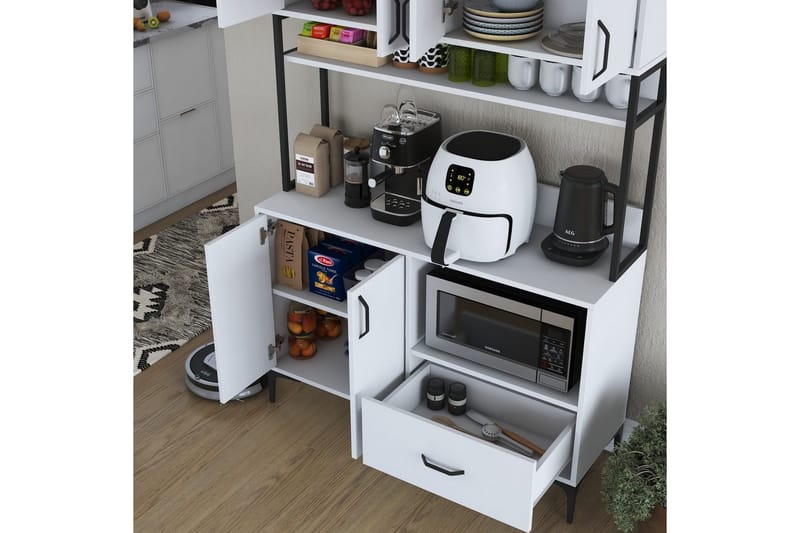 Cerreta Høyskap 198,6 cm - Hvit - Oppbevaring - Skap - Oppbevaringsskap