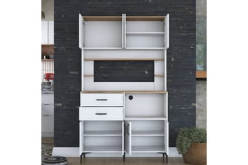 Cerreta Høyskap 204,2 cm - Sjokoladebrun/Hvit - Oppbevaring - Skap - Oppbevaringsskap
