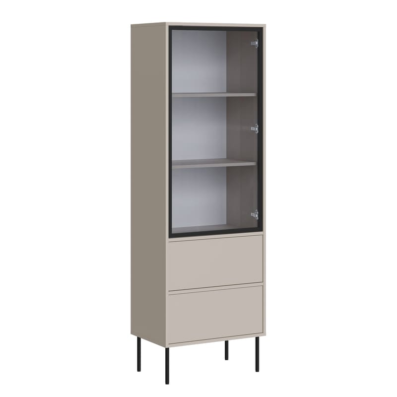 Claven Vitrineskap 60x185 cm, beige