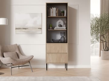 Claven Vitrineskap 60x185 cm - brun - Oppbevaring - Skap - Vitrineskap