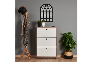 Comfortale Skoskap 26 cm - Hvit/Mintgrønn/Lysfarget tre - Oppbevaring - Skap - Oppbevaringsskap