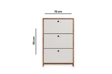 Comfortale Skoskap 26 cm - Hvit/Mintgrønn/Lysfarget tre - Oppbevaring - Skap - Oppbevaringsskap