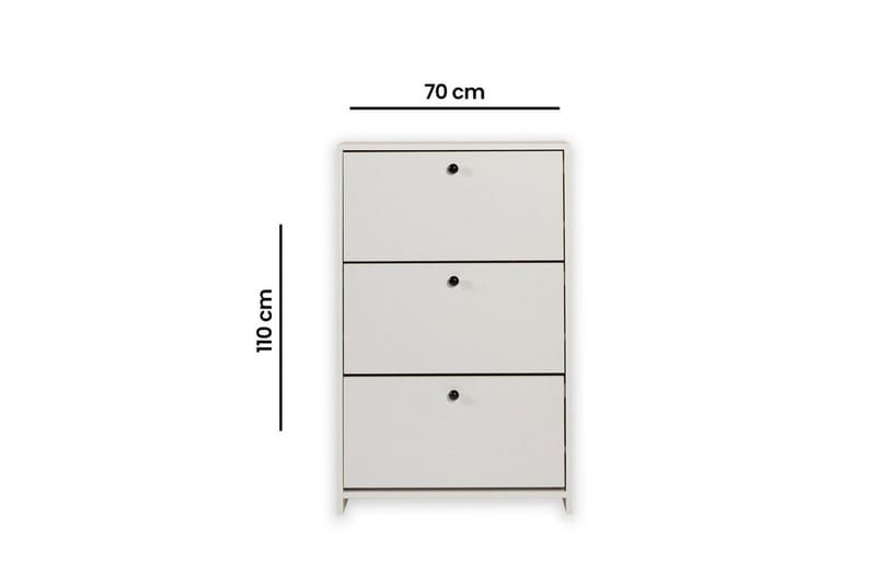 Comfortale Skoskap 70 cm - Hvit - Oppbevaring - Skap - Oppbevaringsskap