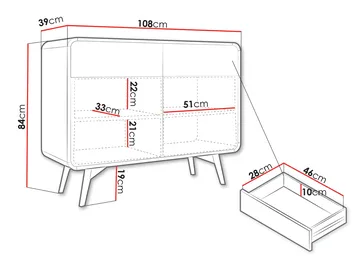 Corvan Skjenk 108 cm - Oppbevaring - Skap - Oppbevaringsskap