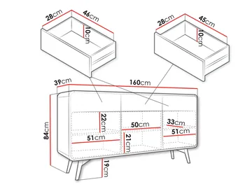 Corvan Skjenk 160 cm - Oppbevaring - Skap - Oppbevaringsskap
