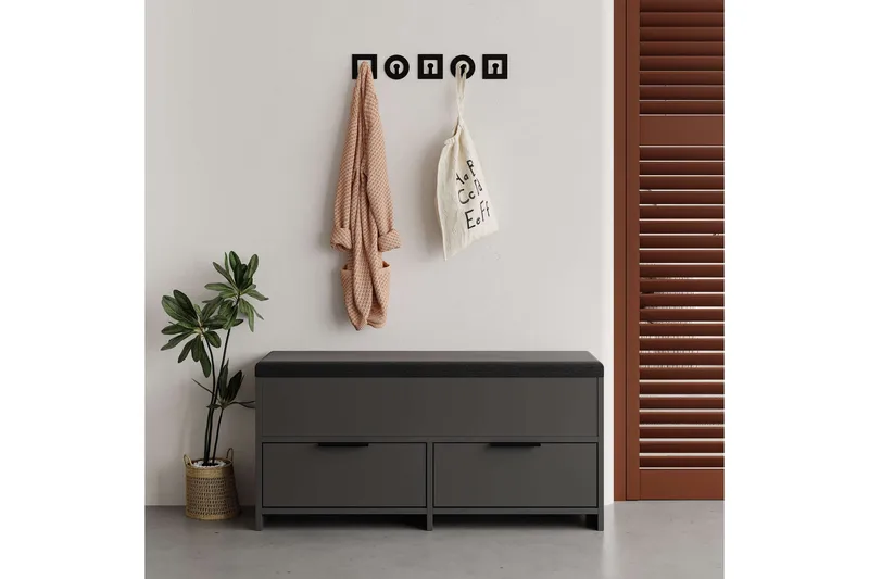 Cove Skoskap 106 cm - Antrasitt - Oppbevaring - Skap - Oppbevaringsskap