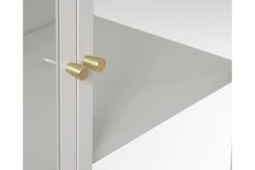 Cybella Vitrineskap 90x160 cm - Hvit - Oppbevaring - Skap - Vitrineskap