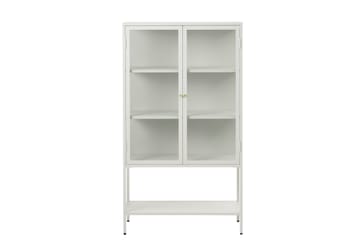 Cybella Vitrineskap 90x160 cm - Hvit - Oppbevaring - Skap - Vitrineskap