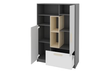 Decona Highboard - Mørk Grå/Lys Grå/Hvit/Beige - Oppbevaring - Skap - Oppbevaringsskap