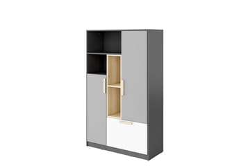 Decona Highboard - Mørk Grå/Lys Grå/Hvit/Beige - Oppbevaring - Skap - Oppbevaringsskap