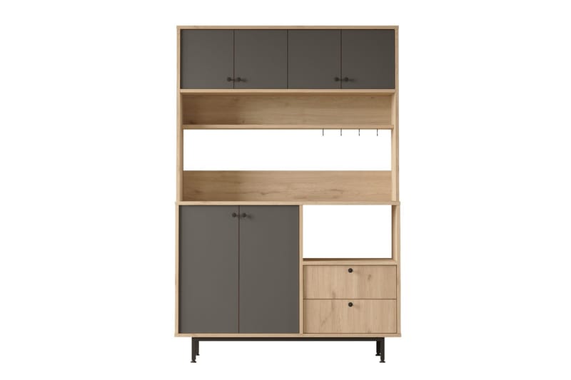 Donae Highboard, Eik/Antrasitt