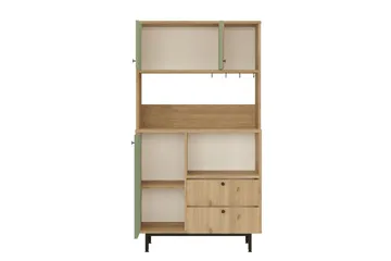 Donae Highboard - Eik/Grønn - Oppbevaring - Skap - Oppbevaringsskap