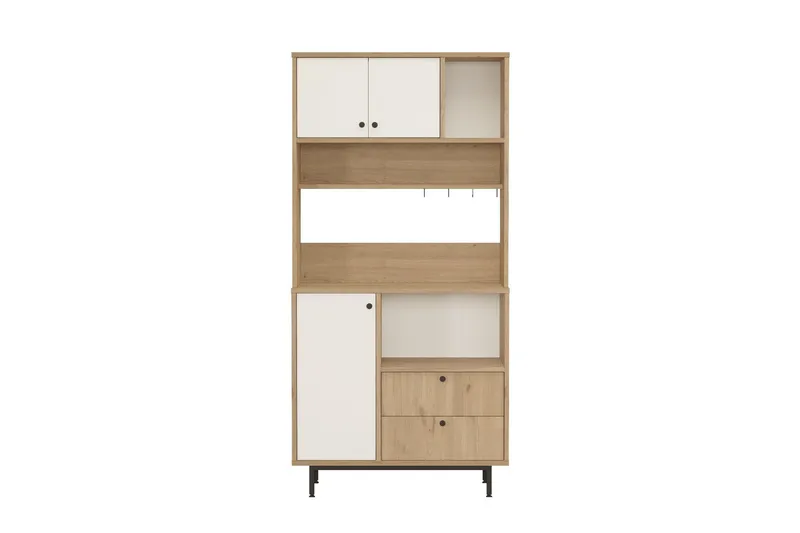 Donae Highboard, Eik/Hvit