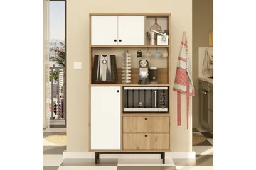 Donae Highboard - Eik/Hvit - Oppbevaring - Skap - Oppbevaringsskap