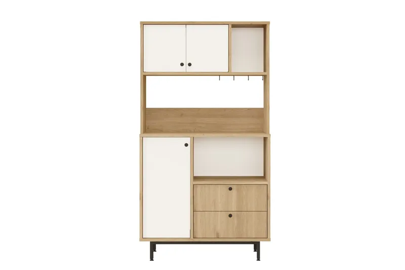 Donae Highboard, Eik/Hvit