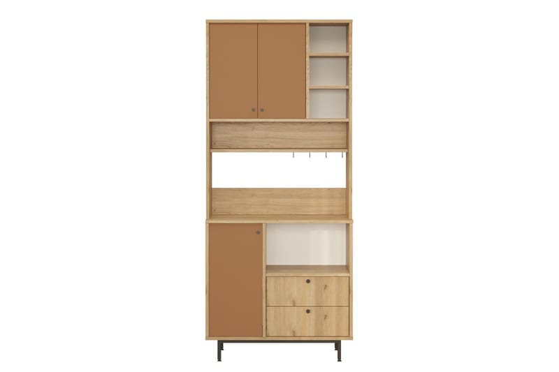 Donae Highboard, Eik/Rød