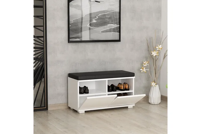 Drago Skoskap 80 cm - Hvit - Oppbevaring - Skap - Oppbevaringsskap