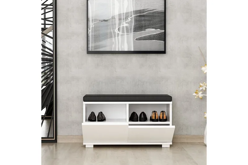 Drago Skoskap 80 cm - Hvit - Oppbevaring - Skap - Oppbevaringsskap