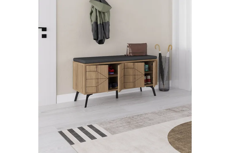 Dune Skoskap 107 cm - Brun - Oppbevaring - Skap - Oppbevaringsskap