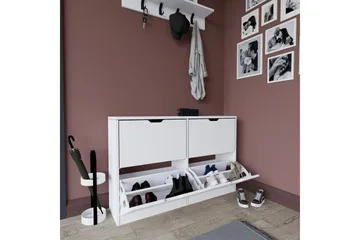 Durusu Skoskap 120,5 cm - Matt hvit - Oppbevaring - Skap - Oppbevaringsskap