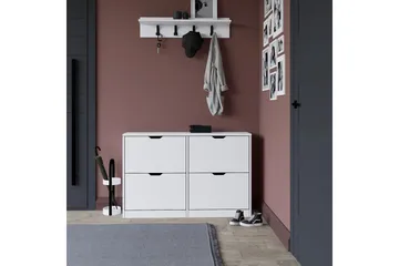 Durusu Skoskap 120,5 cm - Matt hvit - Oppbevaring - Skap - Oppbevaringsskap