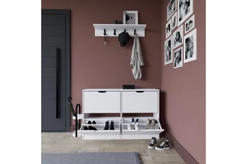 Durusu Skoskap 120,5 cm - Matt hvit - Oppbevaring - Skap - Oppbevaringsskap