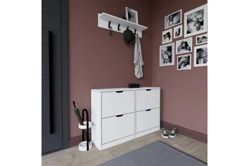 Durusu Skoskap 120,5 cm - Matt hvit - Oppbevaring - Skap - Oppbevaringsskap