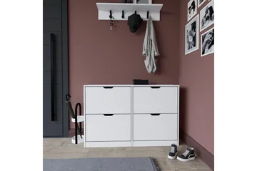 Durusu Skoskap 120,5 cm - Matt hvit - Oppbevaring - Skap - Oppbevaringsskap