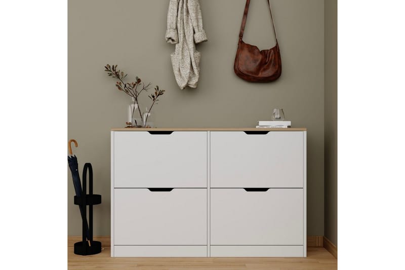 Durusu Skoskap 120 cm - Matt Hvit - Oppbevaring - Skap - Oppbevaringsskap