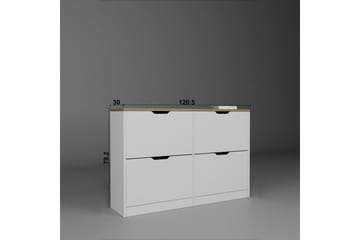 Durusu Skoskap 120 cm - Matt Hvit - Oppbevaring - Skap - Oppbevaringsskap