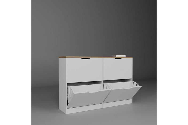 Durusu Skoskap 120 cm - Matt Hvit - Oppbevaring - Skap - Oppbevaringsskap