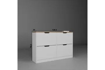 Durusu Skoskap 120 cm - Matt Hvit - Oppbevaring - Skap - Oppbevaringsskap