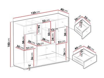 Edson Skjenk 120 cm - Oppbevaring - Skap - Oppbevaringsskap