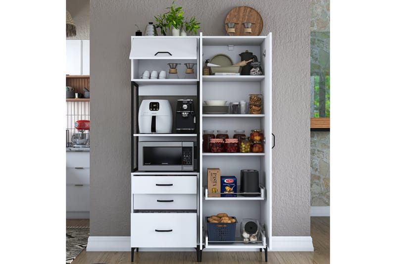 Eligius Høyskap - Hvit - Oppbevaring - Skap - Oppbevaringsskap