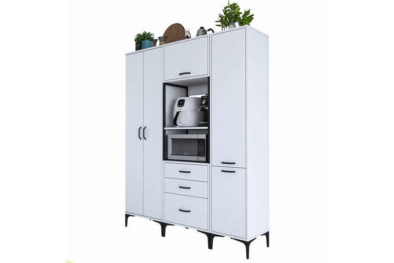 Eligius Høyskap - Hvit - Oppbevaring - Skap - Oppbevaringsskap