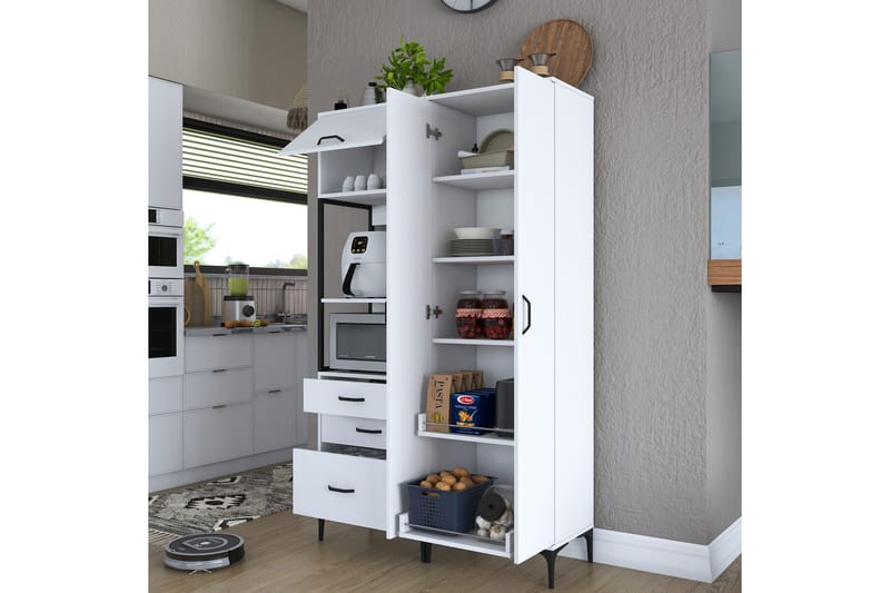 Eligius Høyskap - Hvit - Oppbevaring - Skap - Oppbevaringsskap