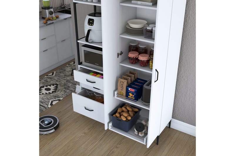 Eligius Høyskap - Hvit - Oppbevaring - Skap - Oppbevaringsskap