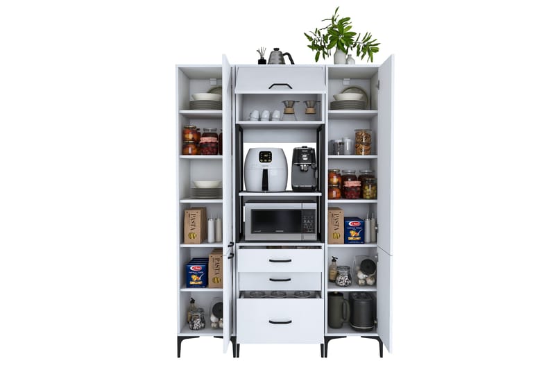 Eligius Høyskap - Hvit - Oppbevaring - Skap - Oppbevaringsskap