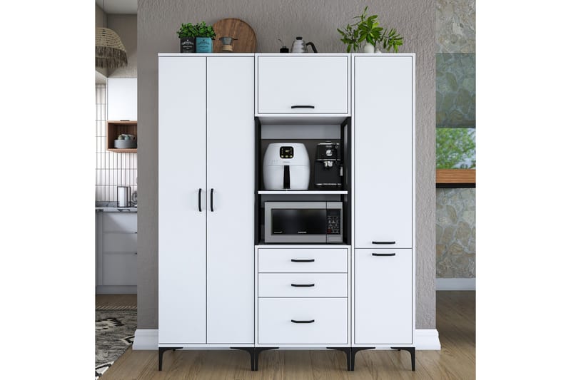 Eligius Høyskap - Hvit - Oppbevaring - Skap - Oppbevaringsskap